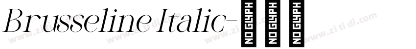 Brusseline Italic字体转换